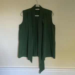 Celine New Sleeveless Green Blouse